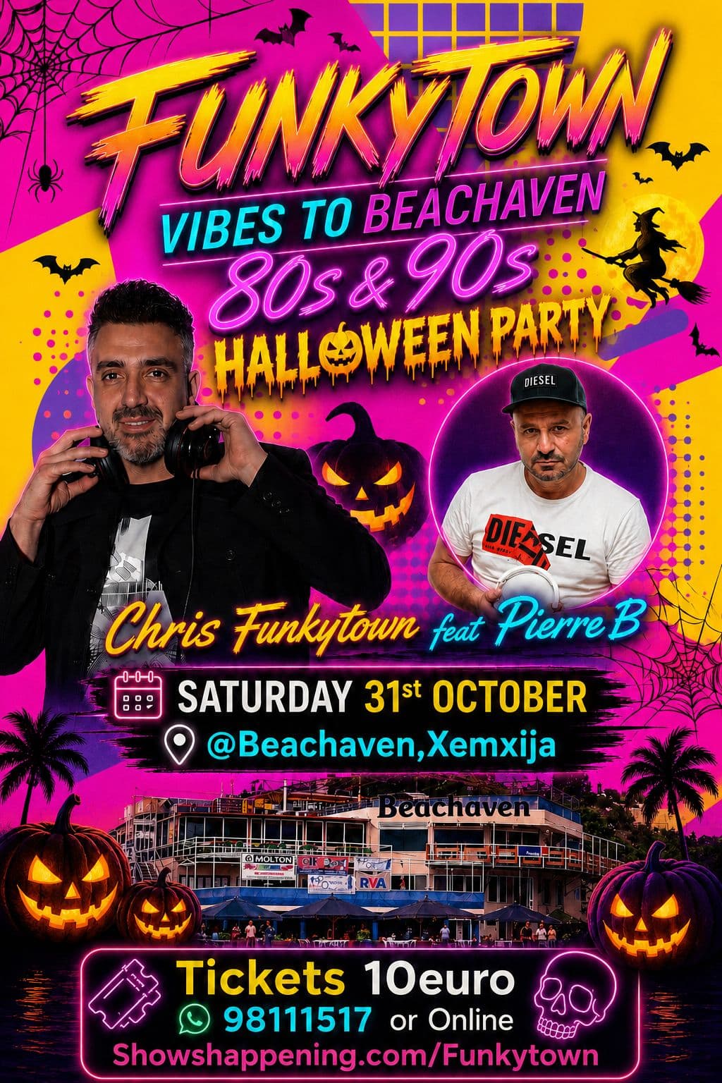 FUNKYTOWN 80S & 90S HALLOWEEN PARTY AT BEACHAVEN