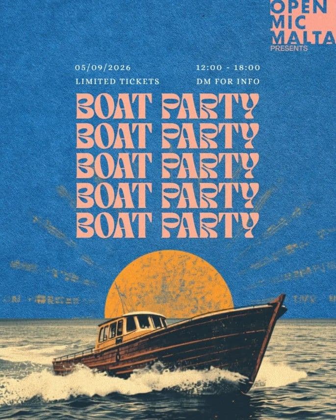 OPEN MIC MALTA PRES. BOAT PARTY