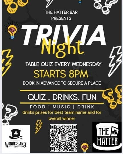 🧠✨ Trivia Night at The Hatter Bar! ✨🧠