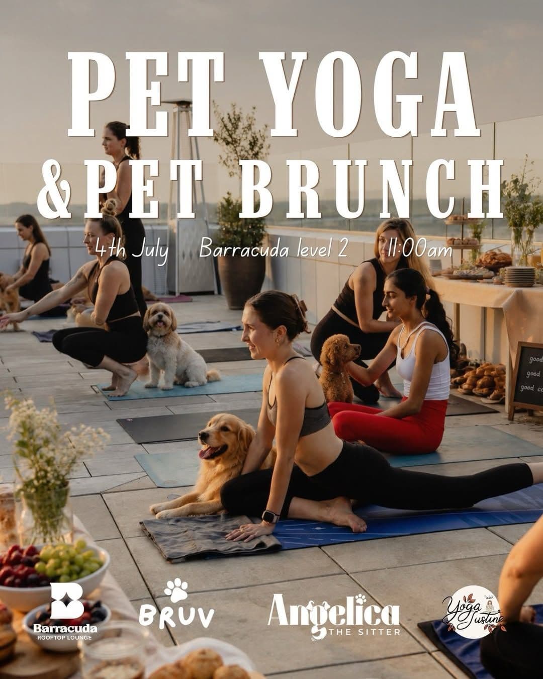 🐾🧘♀️ Pet Yoga & Brunch 🧘♀️🐾