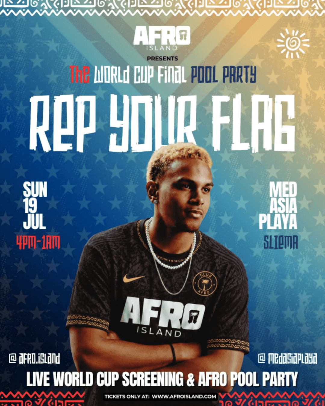 AFRO ISLAND PRES. REP YOUR FLAG