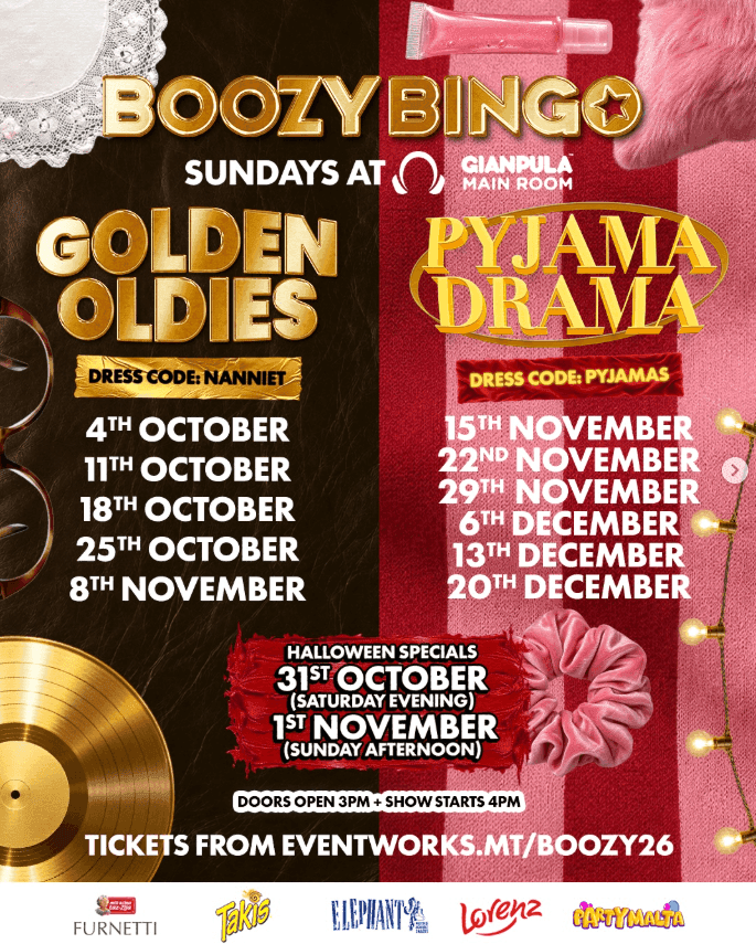 BOOZY BINGO PRES. GOLDEN OLDIES WEEK 4