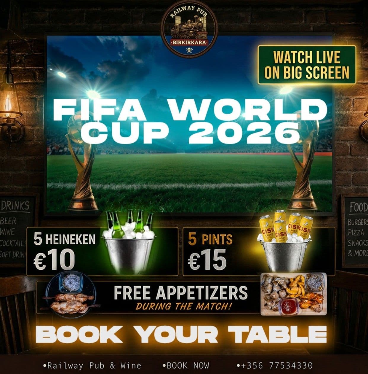 FIFA WORLD CUP 2026 AT RAILWAY PUB