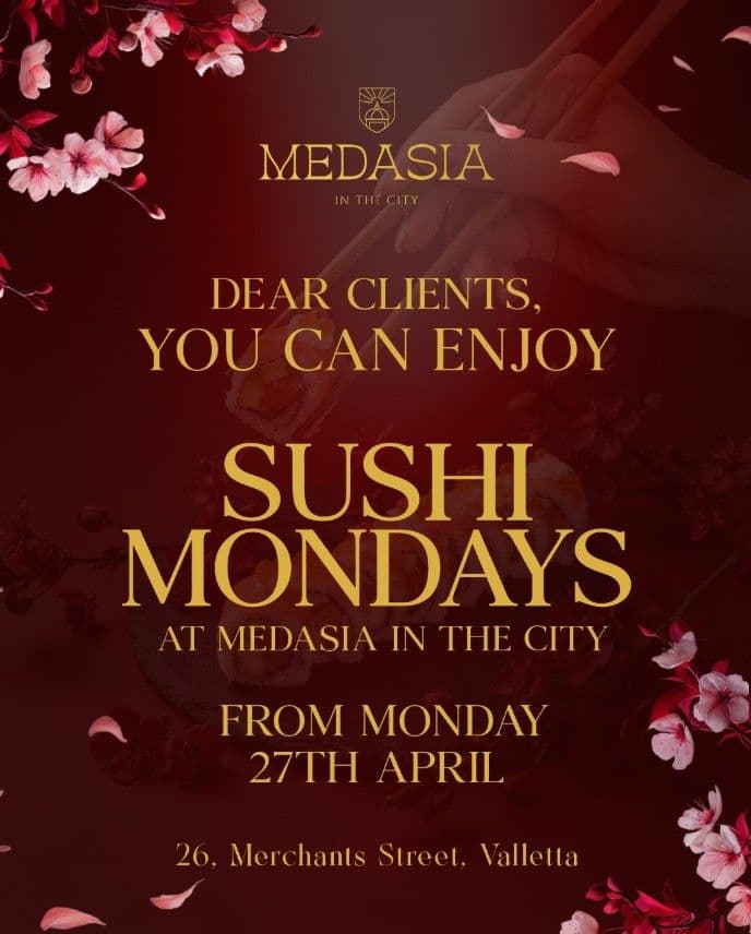 SUSHI MONDAYS AT MEDASIA IN THE CITY