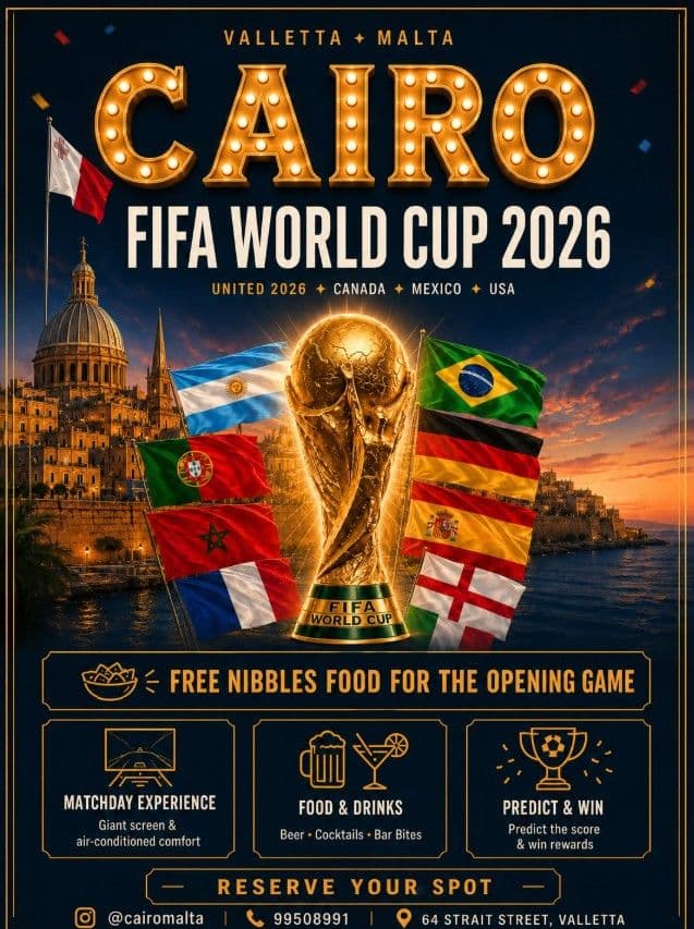 WORLD CUP 2026 AT CAIRO MALTA